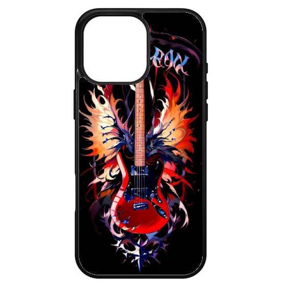 Husa protectie Apple iPhone 16 Pro, Colorful Aluminium TPU, design Rock Guitar 1