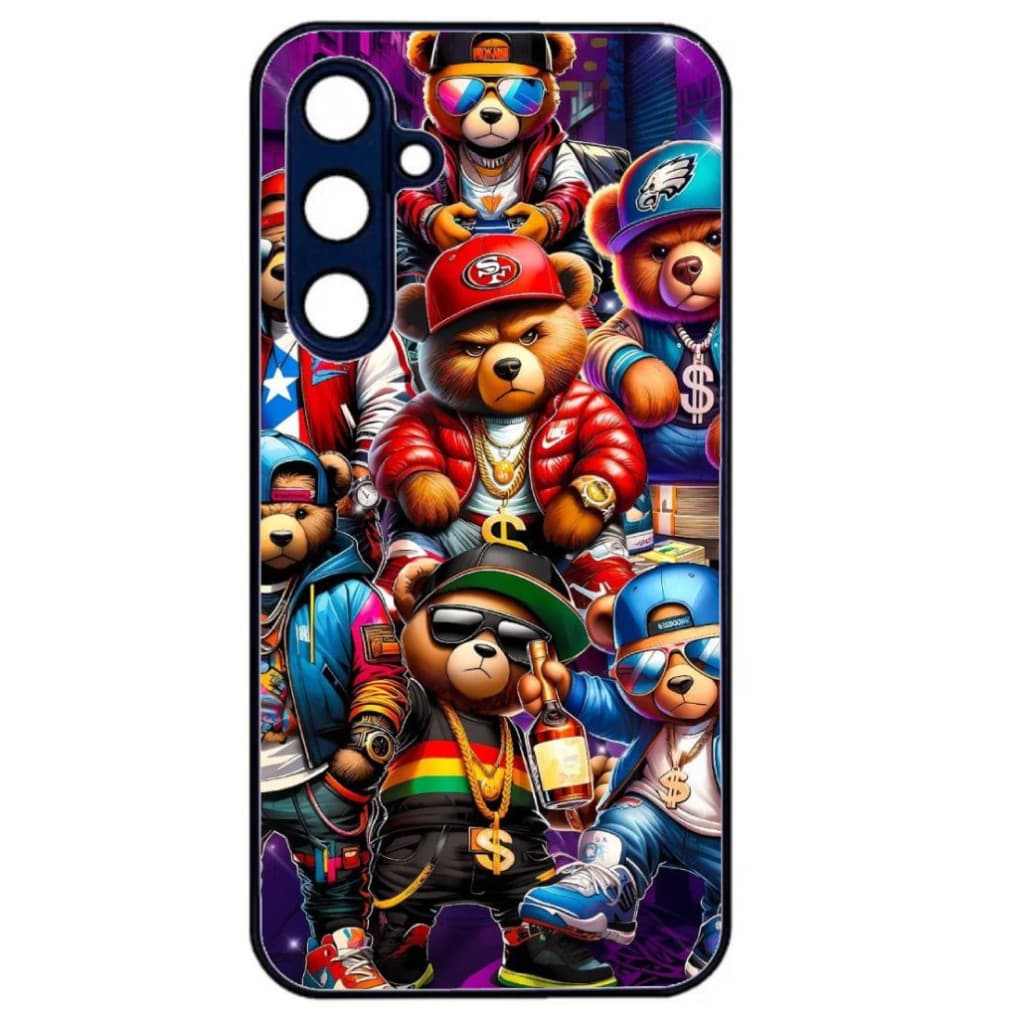 Husa Samsung Galaxy A51, Colorful Aluminium TPU, design Ape and Bear 1