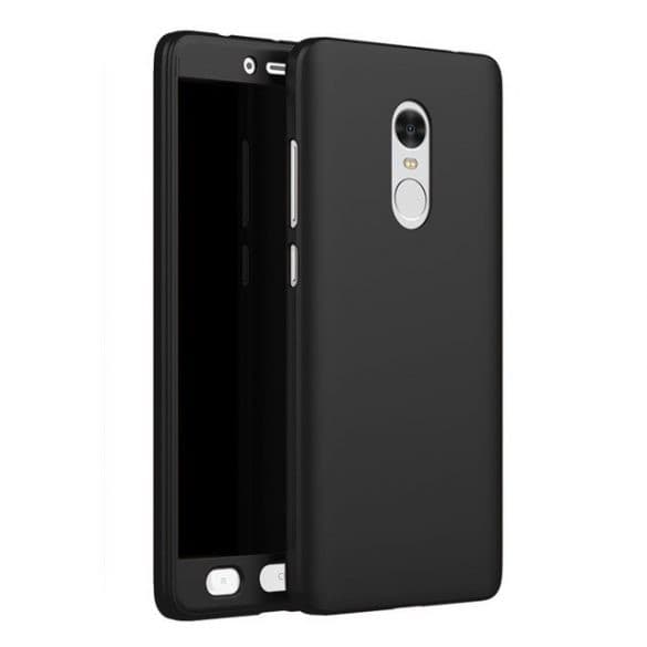 Husă Full Cover 360° pentru Xiaomi Redmi 5A (față + spate + sticlă), neagră 1