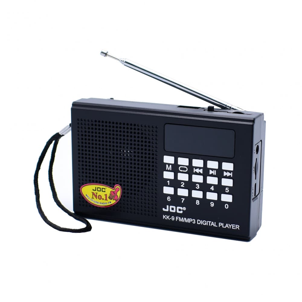 Radio portabil JOC -KK9, MP3, microSD/USB,FM, afisaj electronic, acumulator 2000 mAH, negru 1