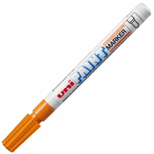Marker cu vopsea UNI PX-21, varf rotund, 0.8-1.2mm , portocaliu 1