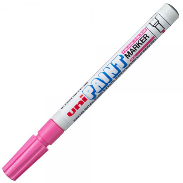 Marker cu vopsea UNI PX-21, varf rotund, 0.8-1.2mm , roz 1