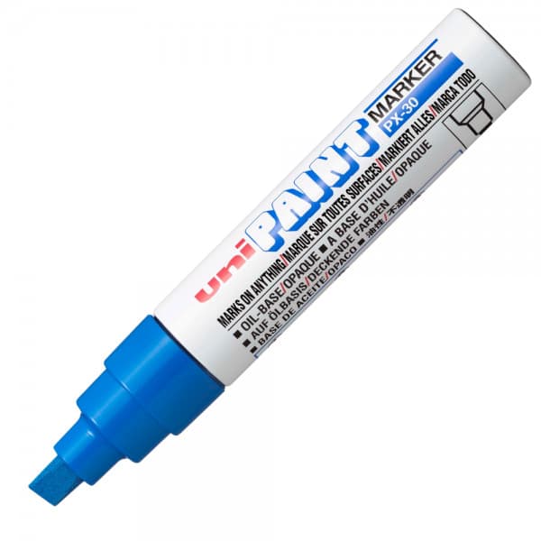 Marker cu vopsea UNI PX-30, varf rotund, 4.0-8.5mm, albastru 1