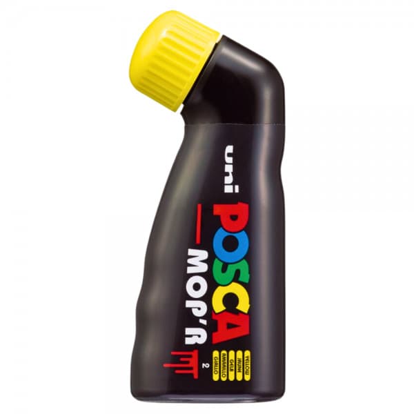 Marker UNI Posca Mop'r PCM22, varf rotund buretat, 3.0-19.0mm , galben 1