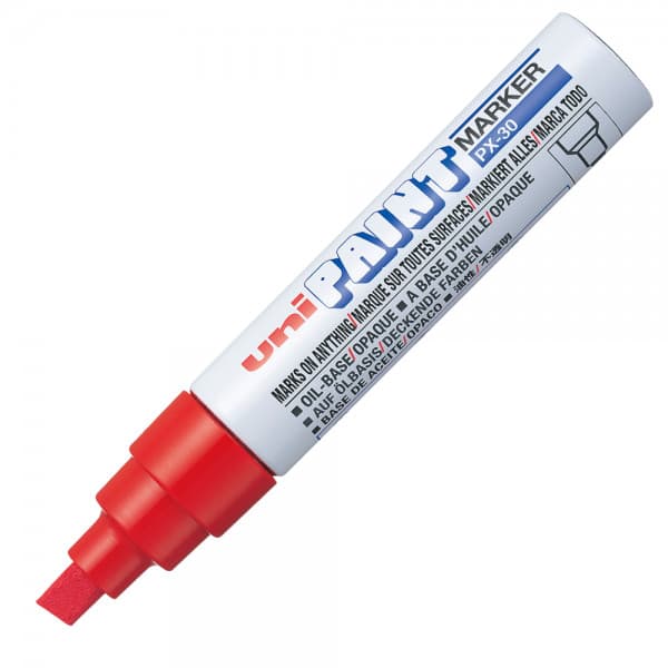 Marker cu vopsea UNI PX-30, varf rotund, 4.0-8.5mm, rosu 1