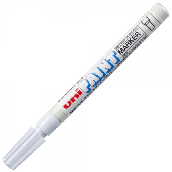 Marker cu vopsea UNI PX-21, varf rotund, 0.8-1.2mm, alb 1