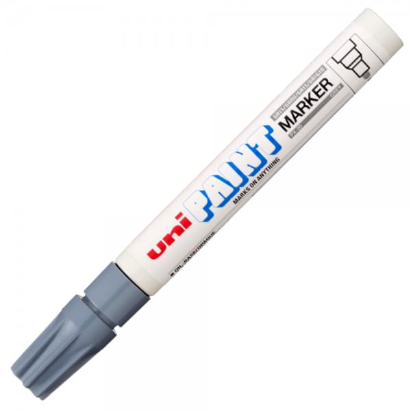 Marker cu vopsea UNI PX-20, varf rotund, 2.2-2.8mm, gri 1