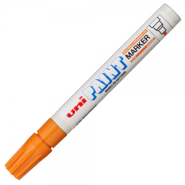 Marker cu vopsea UNI PX-20, varf rotund, 2.2-2.8mm , portocaliu 1