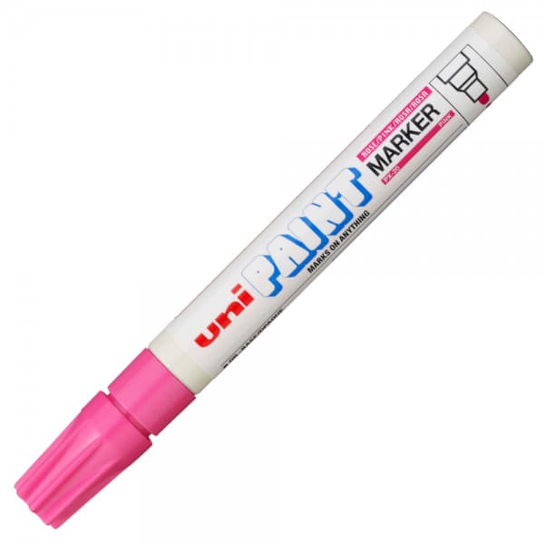 Marker cu vopsea UNI PX-20, varf rotund, 2.2-2.8mm , roz 1