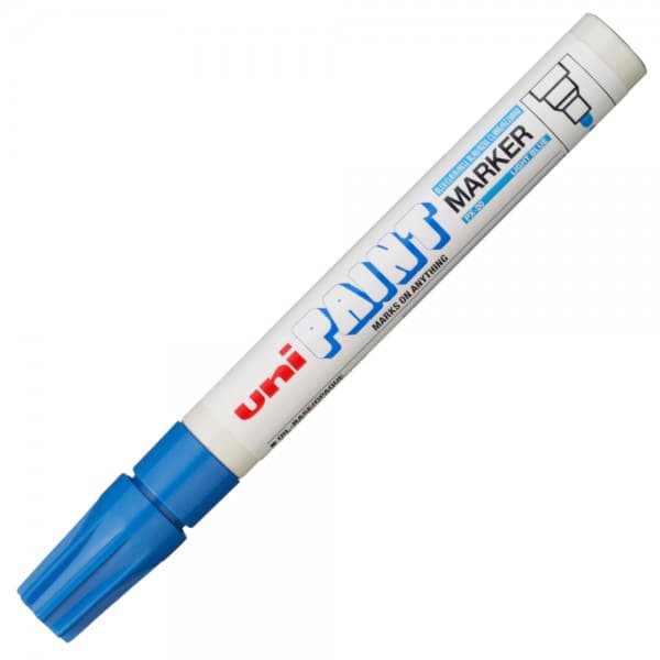 Marker cu vopsea UNI PX-20, varf rotund, 2.2-2.8mm, albastru deschis 1