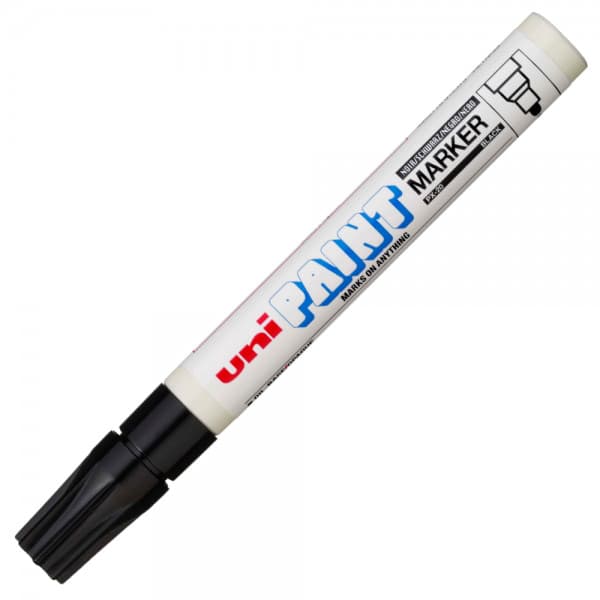 Marker cu vopsea UNI PX-20, varf rotund, 2.2-2.8mm negru 1