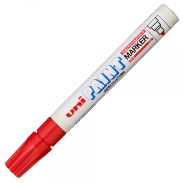 Marker cu vopsea UNI PX-20, varf rotund, 2.2-2.8mm , rosu 1