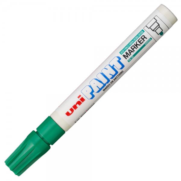Marker cu vopsea UNI PX-20, varf rotund, 2.2-2.8mm , verde 1