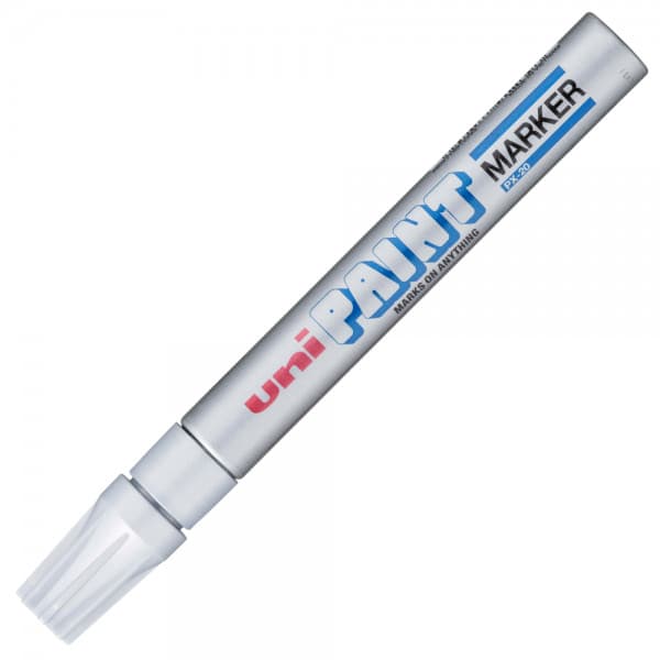 Marker cu vopsea UNI PX-20, varf rotund, 2.2-2.8mm, argintiu 1