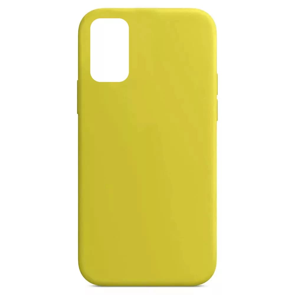 Husa Samsung Galaxy S20 Luxury Silicone, catifea in interior, galbena 1