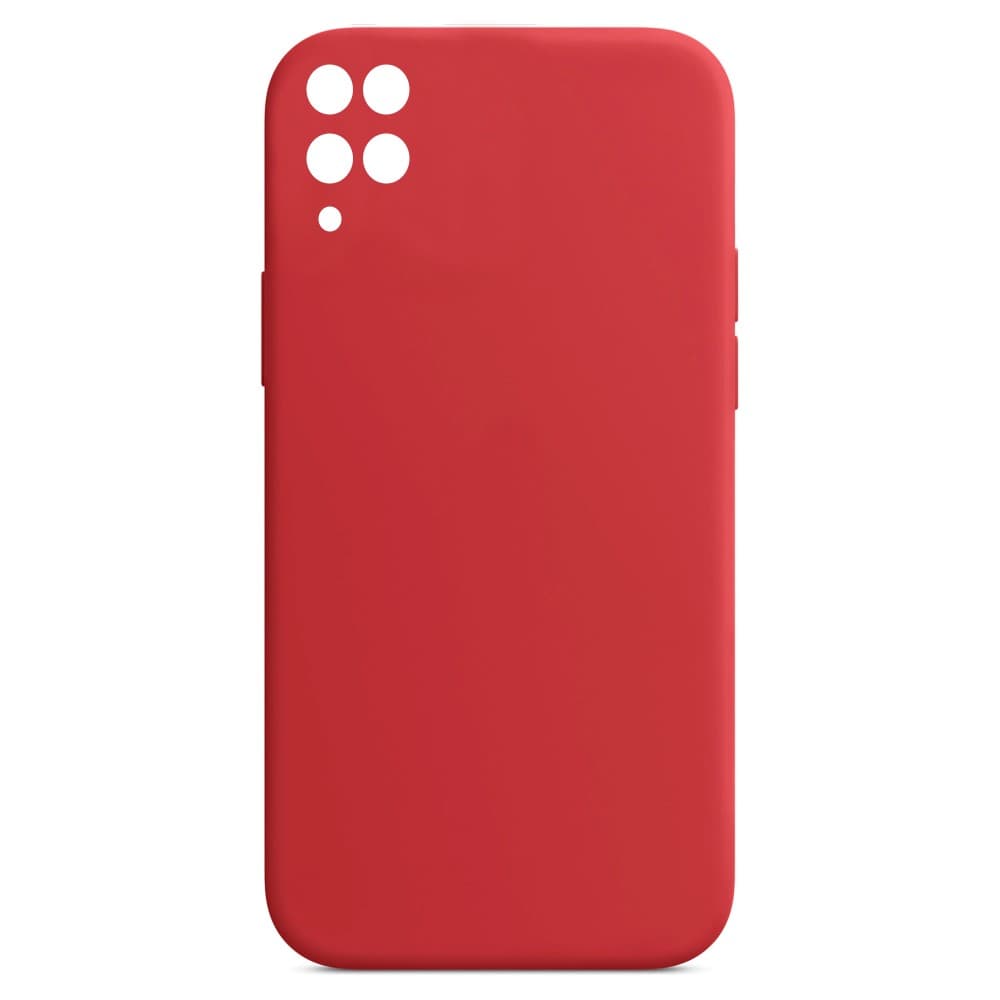 Husa Samsung Galaxy A12 Luxury Silicone, catifea in interior, protectie camere, rosu 1