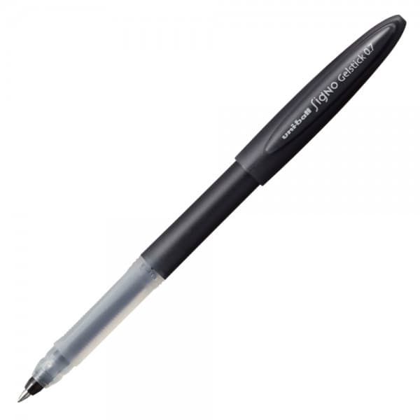 Pix cu gel Uni-ball Signo GelStick UM-170, 0.7mm, cu capac, corp in culoarea scrisului, negru 1