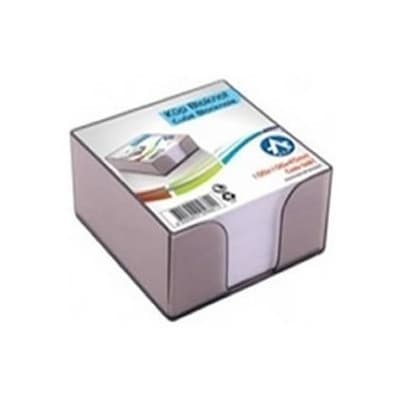 Cub hartie notes Ark 567-1, 500 coli, 85 x 85 mm, alb, suport plastic transparent fumuriu inclus 1