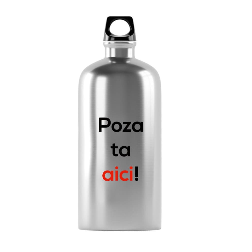 Bidon sport metalic, personalizat cu poza ta, arginitiu, 500 ml 1