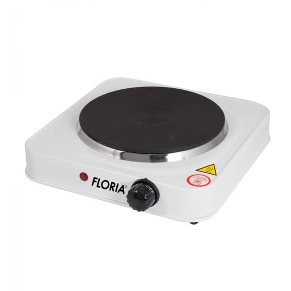 Plita electrica Floria ZLN-2805, 22 x 21 x 5 cm,1 ochi, 1000W, alba 1