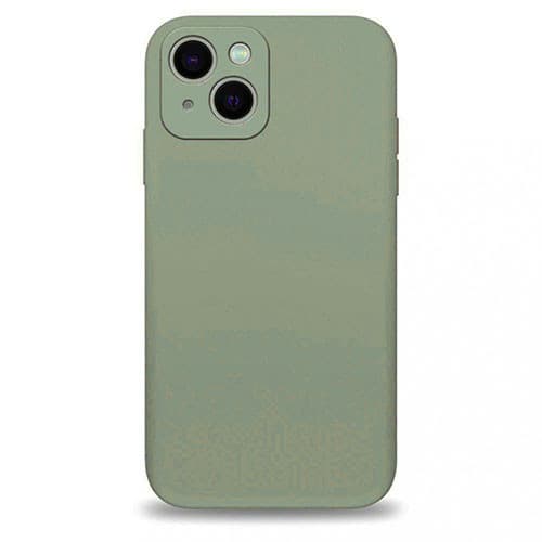 Husa Apple iPhone 13 Pro Max Luxury Silicone, catifea in interior, protectie camera, verde maslina 1