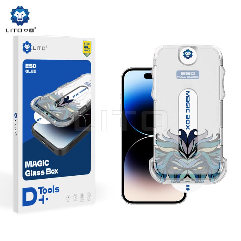 Lito » Folie Magic Clear, pentru iPhone 14 Pro Max - Glass Box, D+ Tools, Black 1