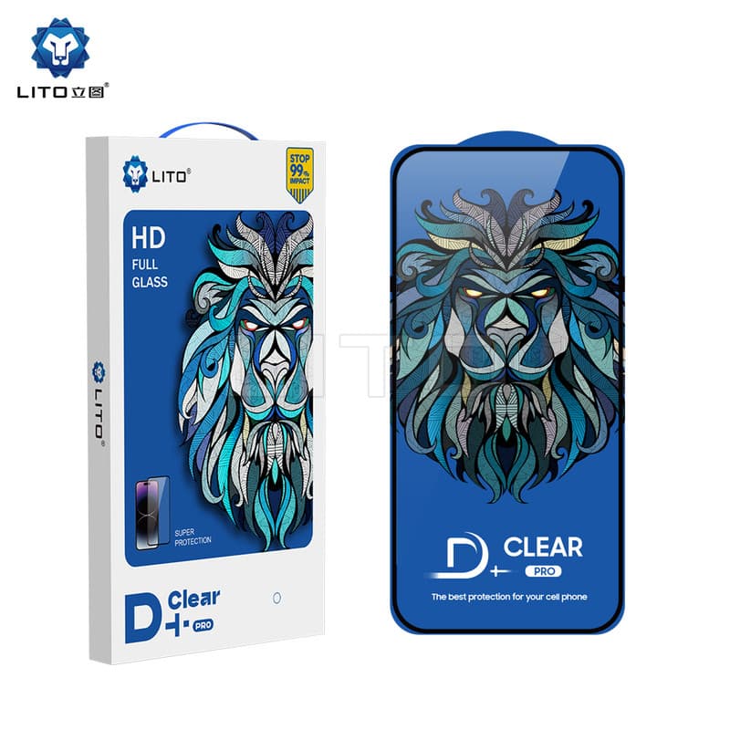 Lito » Folie D+ Pro Clear » iPhone 15 Plus, Black frame 1