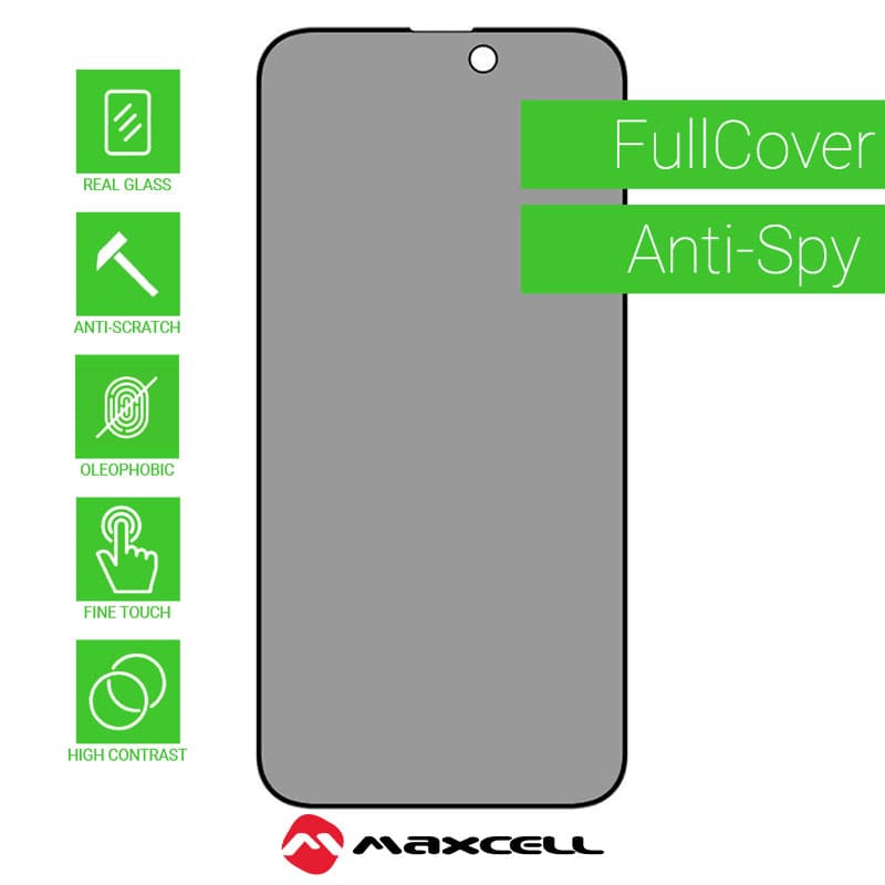 MX » Folie Privacy » iPhone 13 Pro Max/ 14 Plus, TempeRed Glass, Full Glue, Black 1