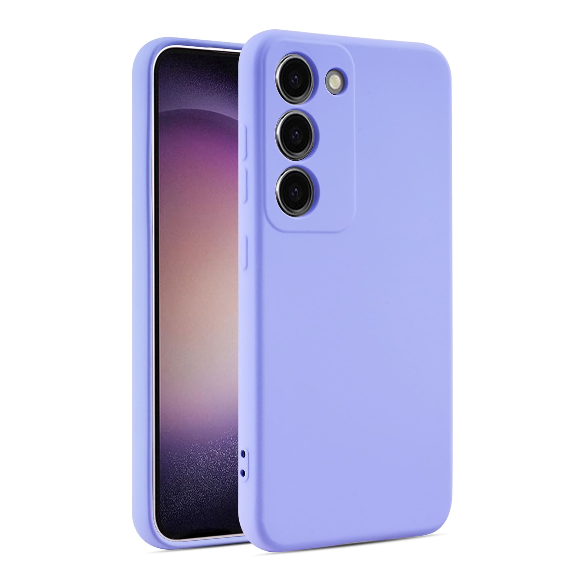 Husa Honor X8B Luxury Silicone, catifea in interior, protectie camera, Lavender
