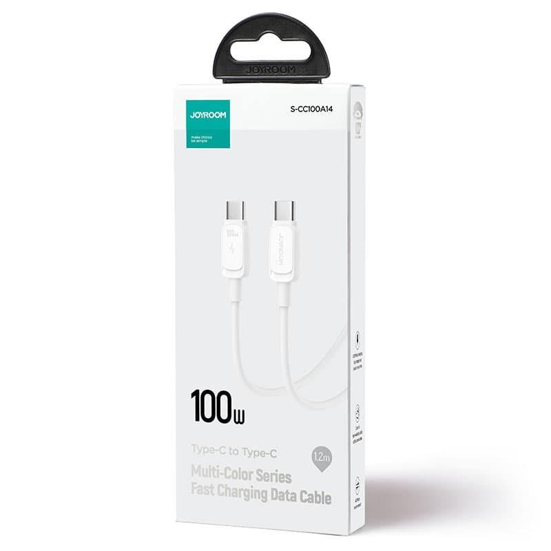 Joyroom (S-CC100A14) - Cablu Date si Incarcare, USB-C, PD100W, QC3.0, 1.2m, White 1