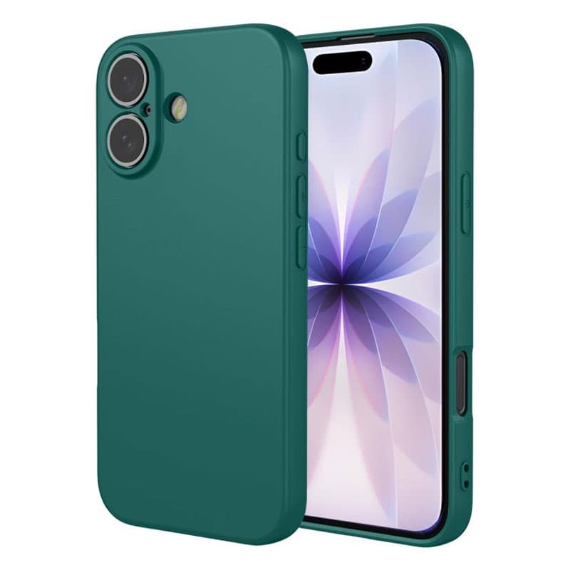 Husa Soft » iPhone 17, MicroFiber, TPU, Dark Green 1
