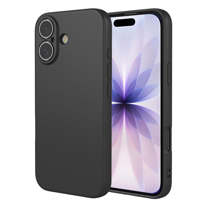 Husa Soft » iPhone 17, MicroFiber, TPU, Black 1