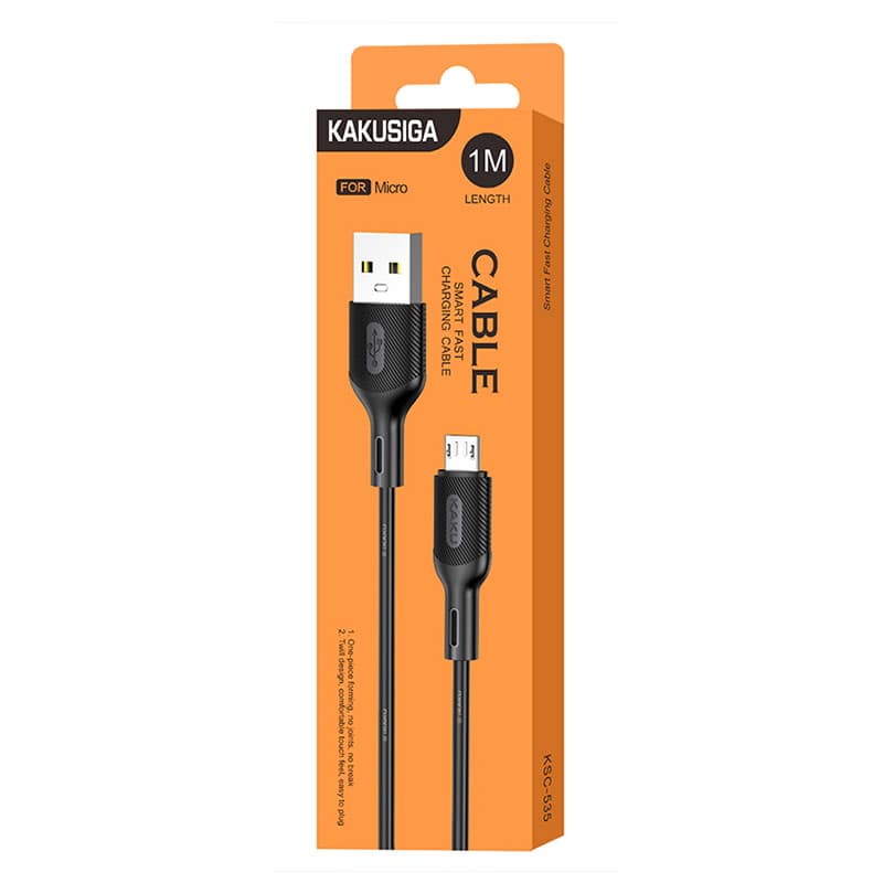 Kaku (KSC-535) - Cablu Date si Incarcare, USB-A la MicroUSB, 18W, 2.4A, 1m, Black 1