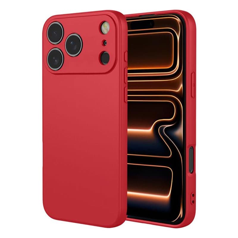 Husa Soft » iPhone 17 Pro, MicroFiber, TPU, Pure Red 1