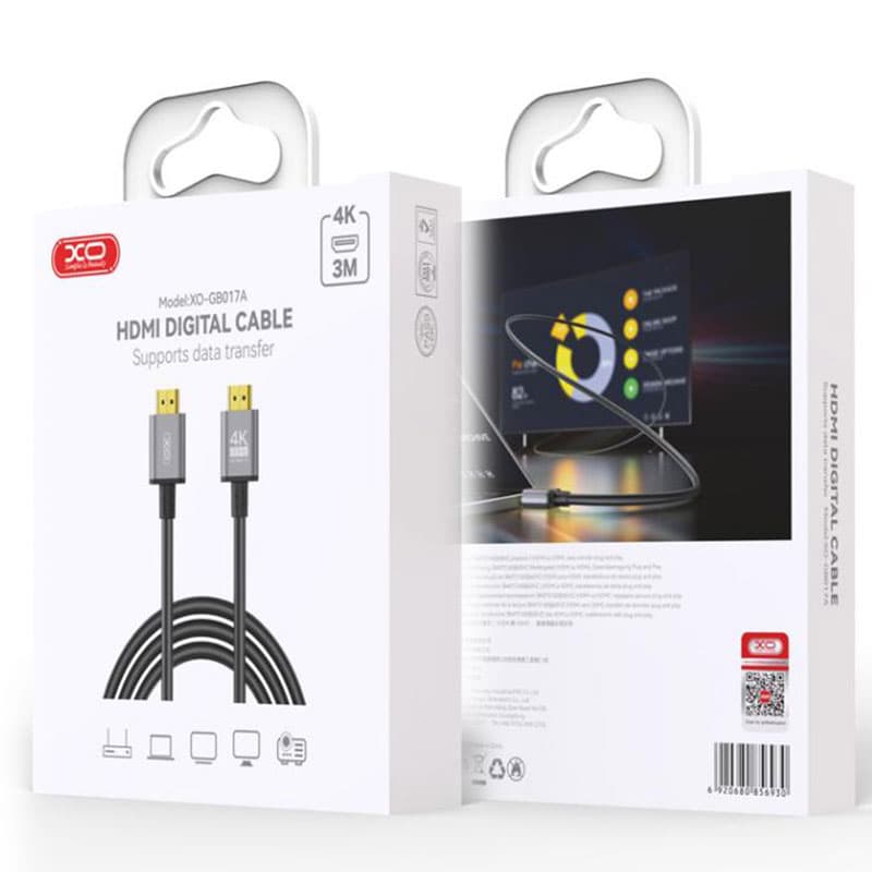 XO (GB017A) - Cablu Audio si Video, HDMI la HDMI, HD 4k, 3m, TARNISH 1