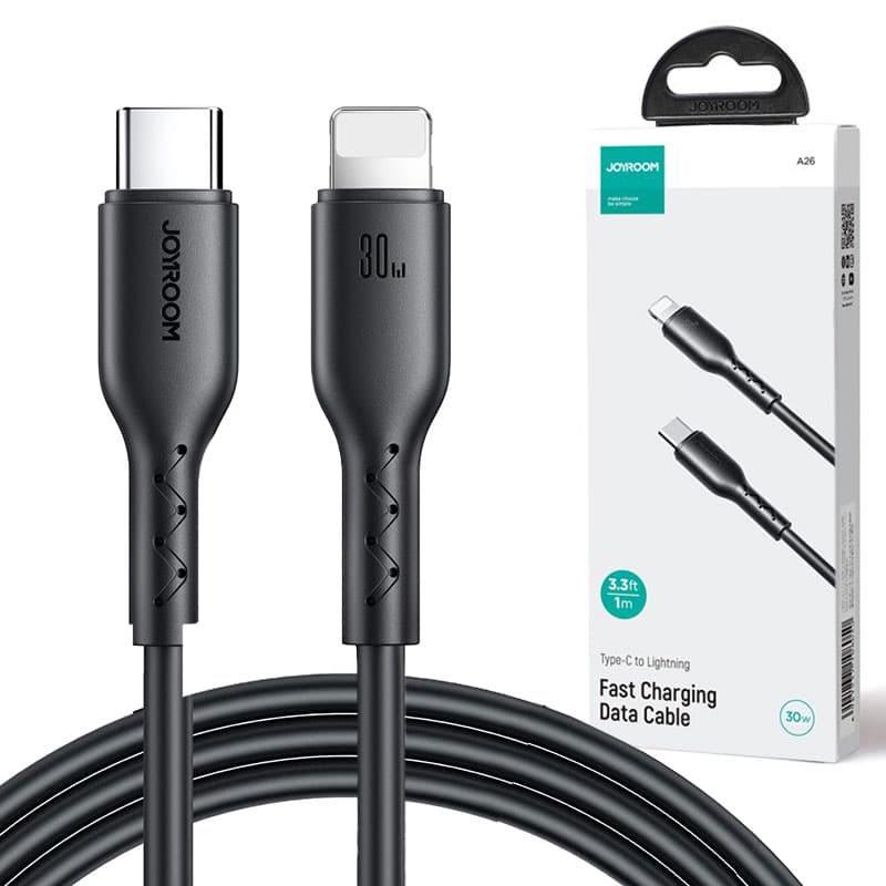 Joyroom (A26-CL3) - Cablu Date si Incarcare, USB-C la Lightning, PD30W, QC3.0, 1m, Black 1