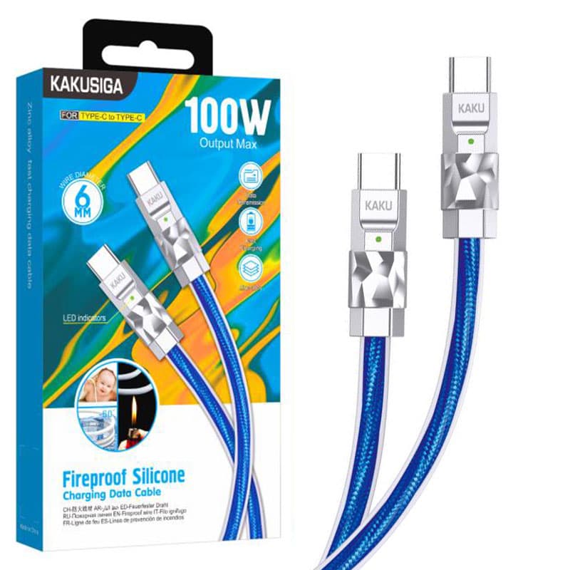 Kaku (KSC-956) - Cablu Date si Incarcare, USB-C, PD65W, QC3.0, 1m, Blue 1