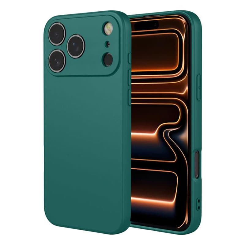Husa Soft » iPhone 17 Pro, MicroFiber, TPU, Dark Green 1