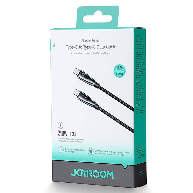 Joyroom (A31-CC5) - Cablu Date si Incarcare, USB-C, PD240W, QC3.0, LED, 1.2m, Black 1