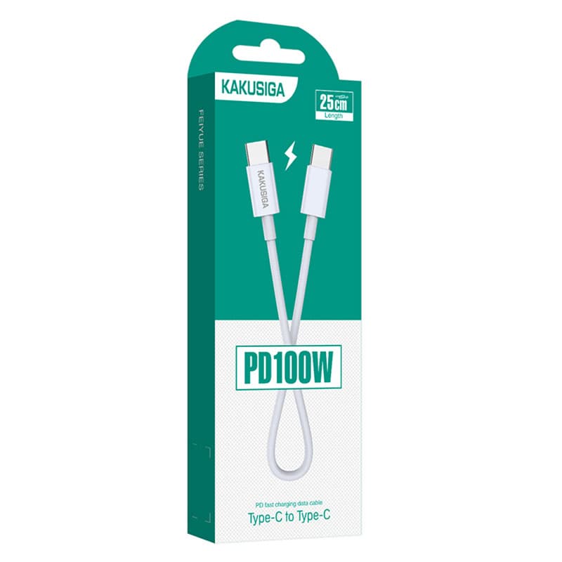 Kaku (KSC-653) - Cablu Date si Incarcare, USB-C, PD100W, QC3.0, 25cm, White 1