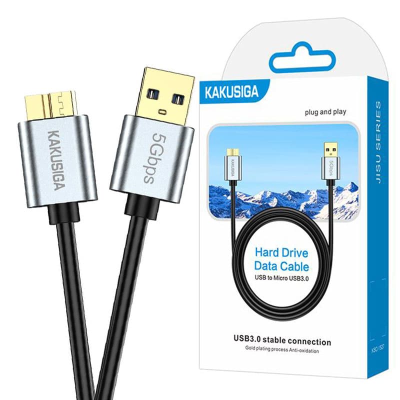 Kaku (KSC-1527) - Cablu HDD, DataTransfer, USB-A la MicroUSB 3.0, 5GB/s, 50cm, Black 1