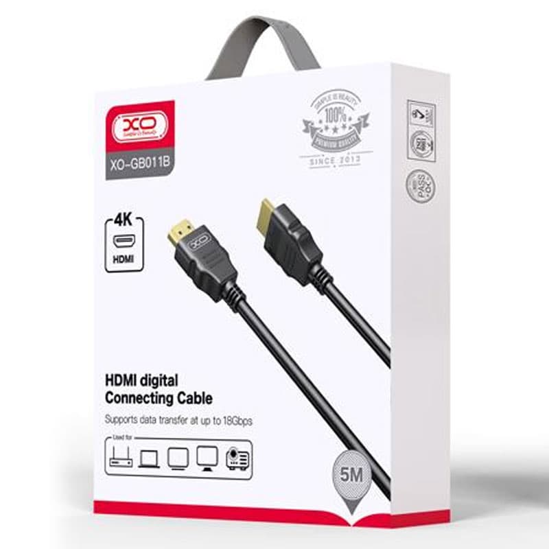 XO (GB011B) - Cablu Audio si Video, HDMI la HDMI, HD 4K, 5m, Black 1