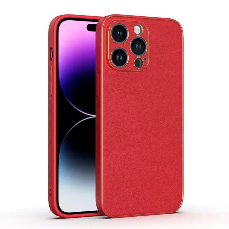 Husa Yolo » iPhone 11 Pro, Eco-Leather, TPU Edge, Red 1