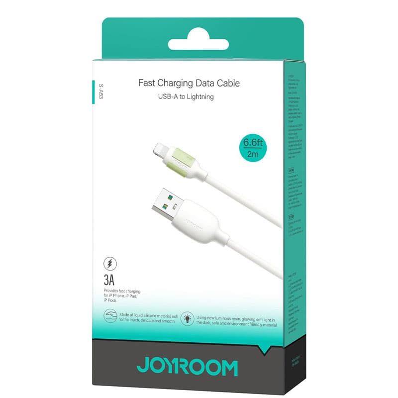 Joyroom (S-A53) » Cablu Date si Incarcare, USB la Lightning, 3A, FastCharge 2m, BEIGE 1