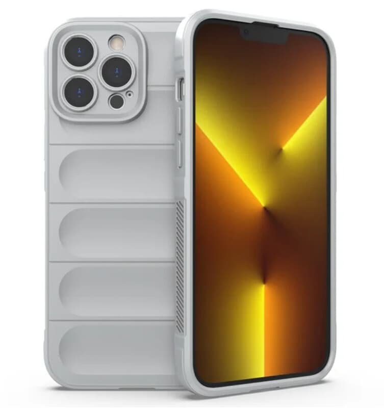 Husa Wave » iPhone 15, Grip Microfiber, ShockProof, Smoke Grey 1