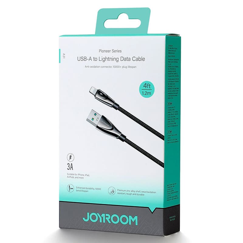 Joyroom (A31-AL3) - Cablu Date si Incarcare, USB-A la Lightning, 3A, LED, 1.2m, Black 1