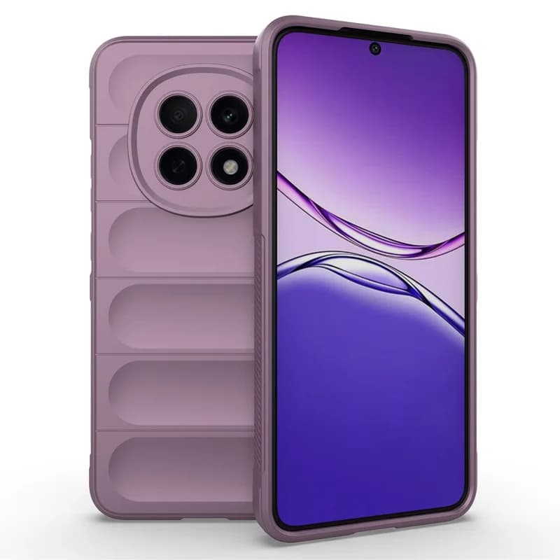 Husa Oppo A5 Pro 5G, Wave Silicone, protectie camera, catifea in interior, light purple