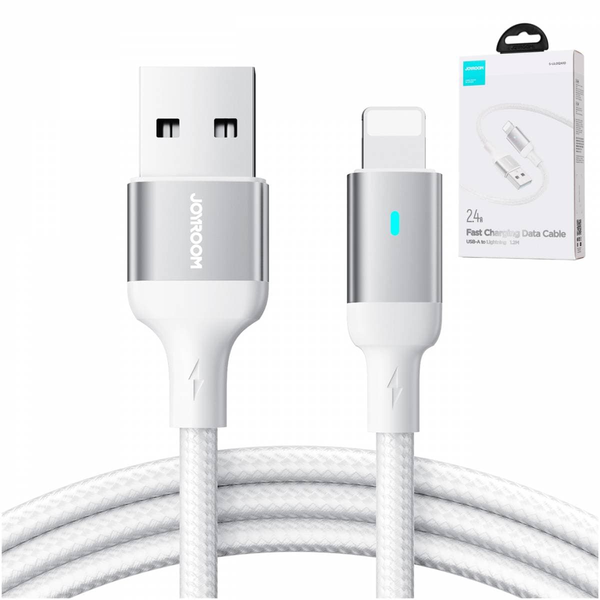 Joyroom (S-A10) - Cablu Date si Incarcare, USB-A la Lightning, 3A, Fast, 1.2m, White 1