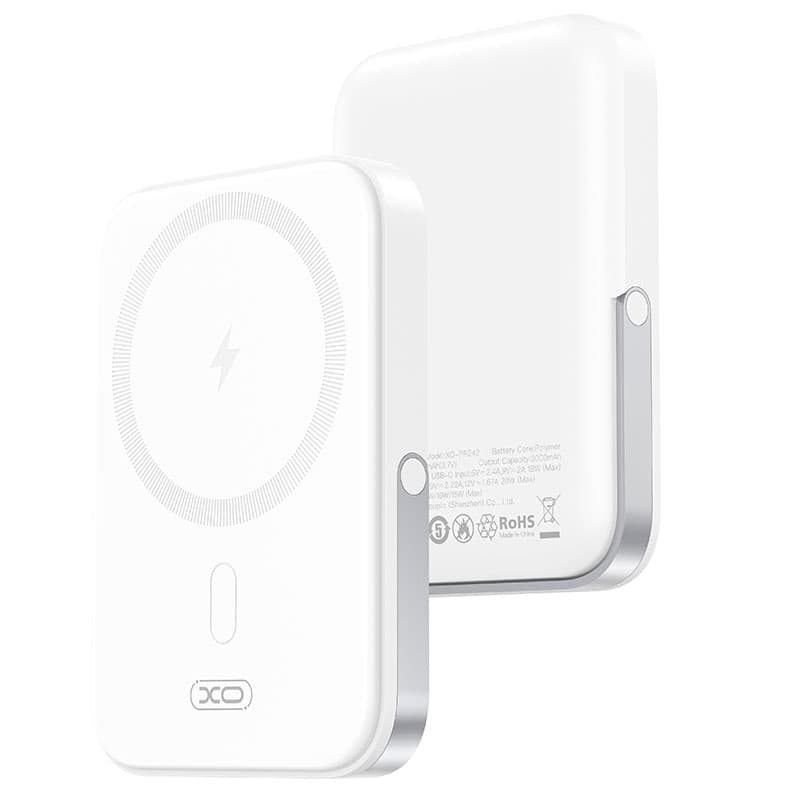 XO (PR242) - Baterie Externa, PD20W, Stand U-shape, 5000mAh, Fast Charge, White 1