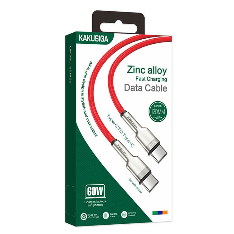 Kaku (KSC-685) - Cablu Date si Incarcare, USB-C, PD60W, QC3.0, 1.2m, Red 1